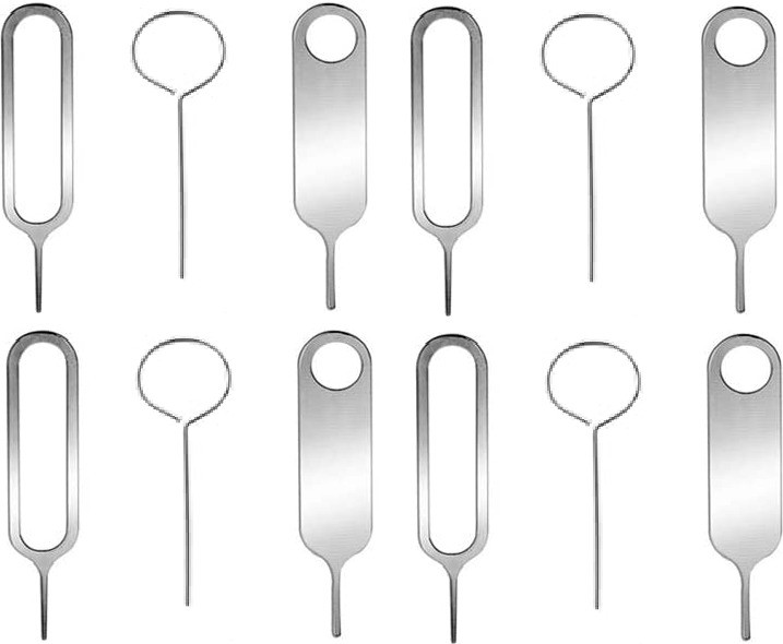 ELECOVER 9pcs Mobile Sim Ejector pin Tools Tray Holder Opener Sim Adapter Sim Adapter Sim Adapter image 1