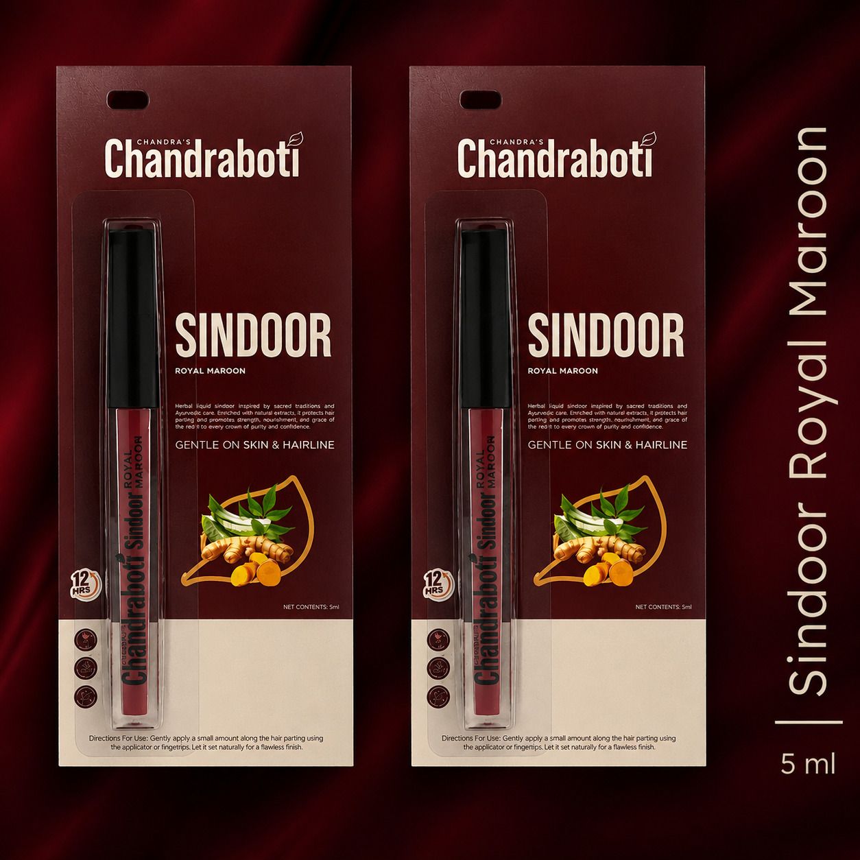 Royal Maroon Sindoor Smudgeproof Ayurvedic Liquid Makeup Skin Safe Wear Liquid-image-13