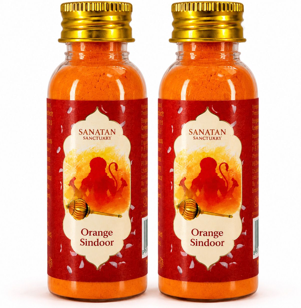 sanatan sanctuary Orange Sindoor Powder 120g (60g x 2) for Hanuman Ji Puja & Daily Worship SINDOOR-picture-43