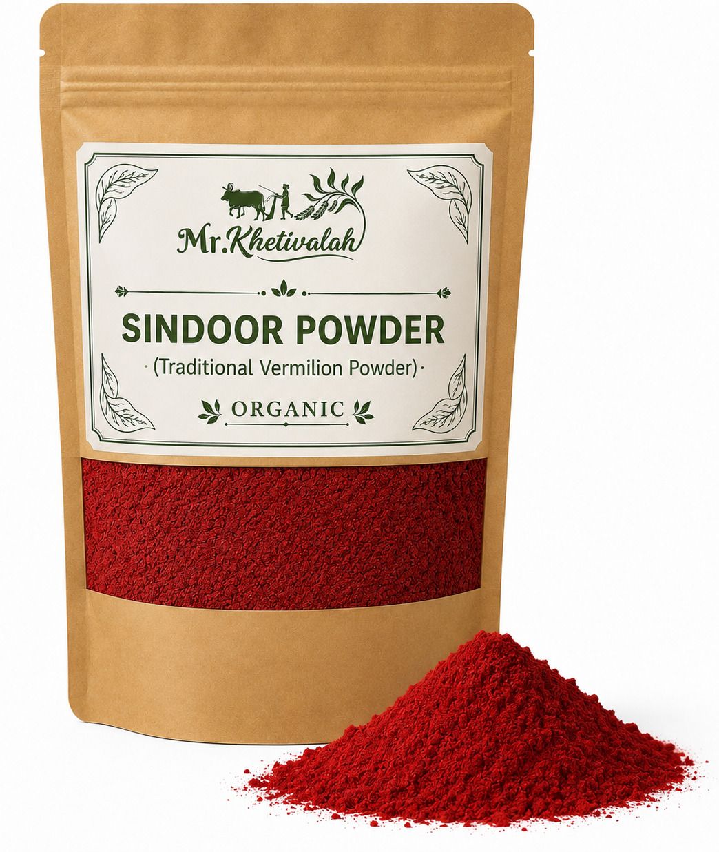 mr. khetivalah Natural Red Sindoor Powder Long Lasting, Floral Pigments Sindur (Maroon) POWDER-picture-23