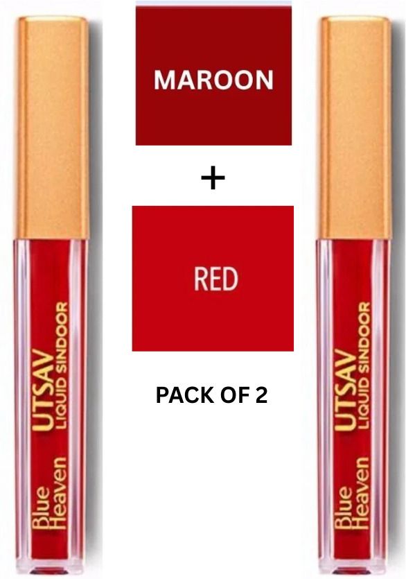 blue heaven liquid sindoor maroon Red Pack oF 02 UTSAV SINDOOR LIQUID liquid sindoor maroon-picture-25