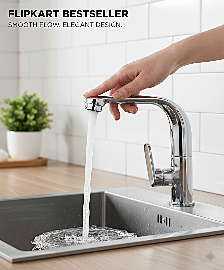 Premium Design Single Lever Brass Faucet for Kitchen Sink/Wash Basin | Sink Plug