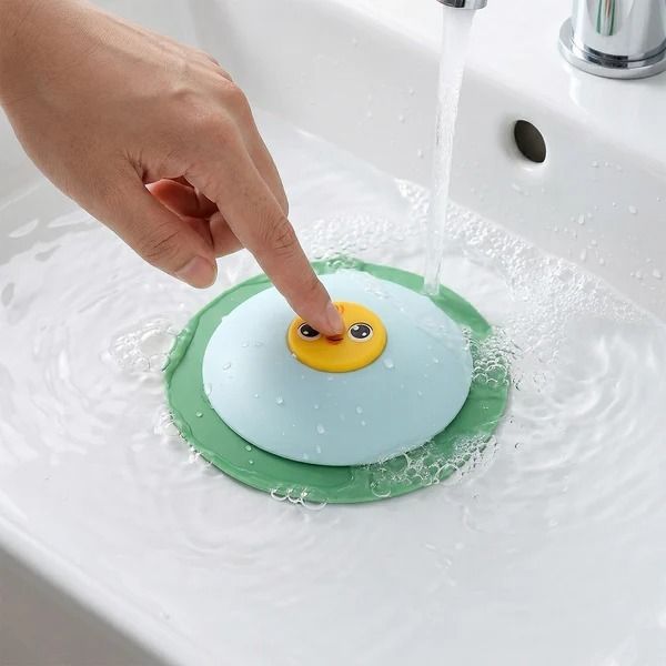 mishi Cute Duck Design Silicone Sink Drain Stopper with Suction Base Sink Plug-picture-49
