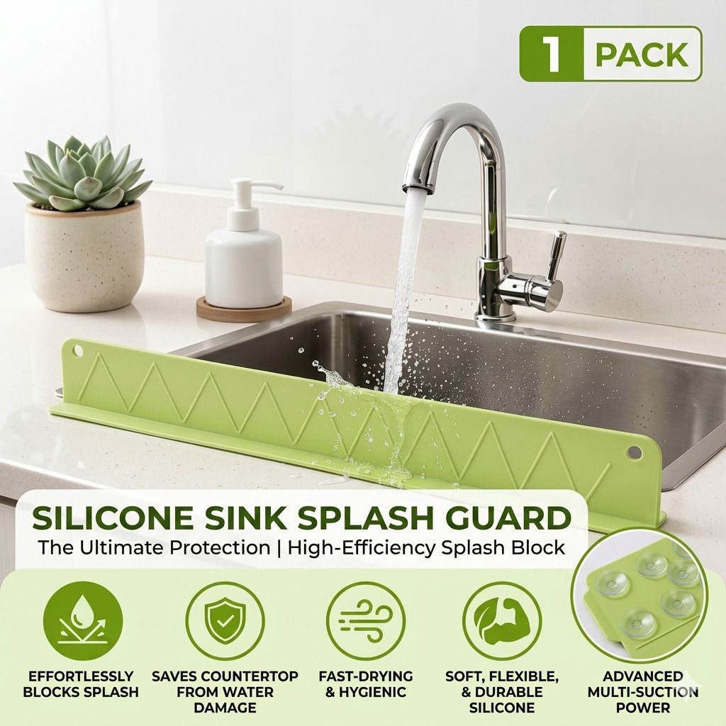 Silicone Sink Splash Guard Kitchen Fittings Basin Faucet Mat Sink Plug-image-12