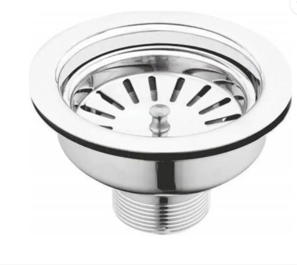 Kitchen Sink Stainless Steel Push Down Strainer (4.5 cm Set of 1) Sink Plug