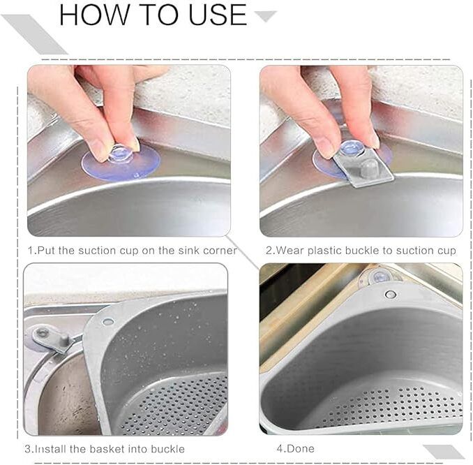 howjoy Sink Strainer |Kitchen Sink Waste Collector Basket, Space-Saving Strainer Sink Plug-picture-20