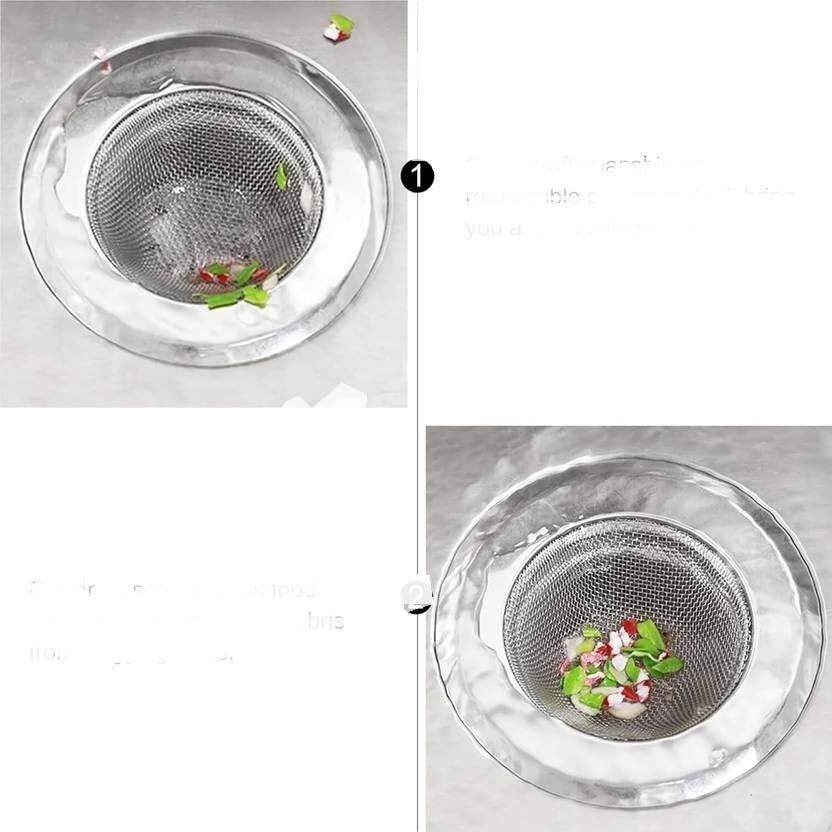 Kitchen Sink Stainless Steel Push Down Strainer (11 cm Set of 2) Sink Plug