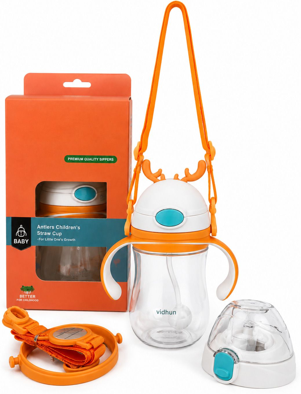 vidhun Baby Water Sipper | Straw Bottle | Spill Proof Training Cup-picture-12