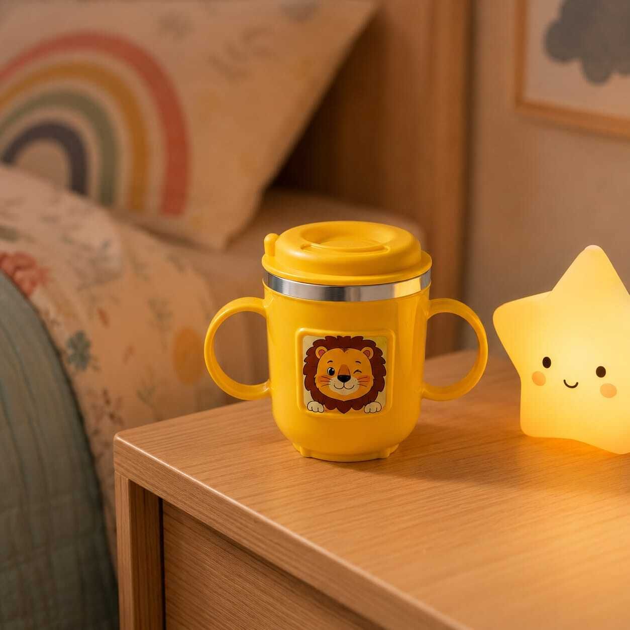 little champ yellow Twin Handle sipper cup-picture-22
