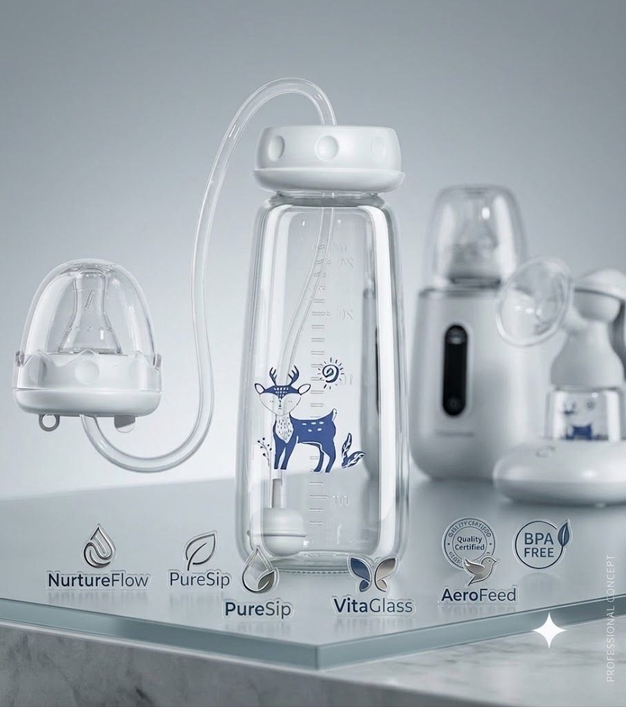 glangy Hands Free Feeding Bottle for Newborn-picture-18