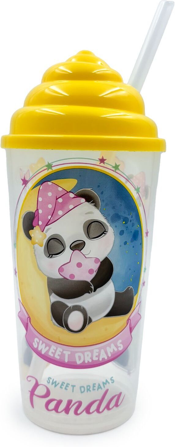plast boy Kids Plastic Sipper Cup with Ice Cream Cone Lid & Reusable Straw-picture-40