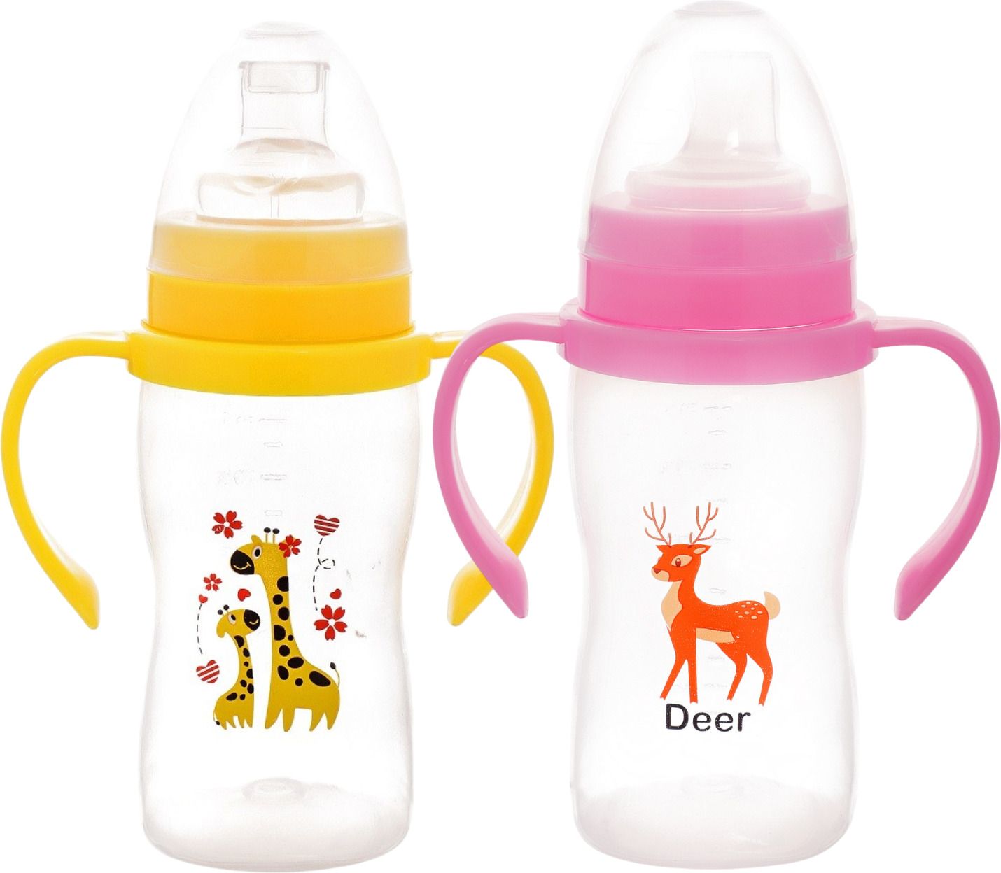 nabhya 2Pc Transparent 300ml Baby Feeding Sipper with Soft Silicone Nipple & Handles-picture-17