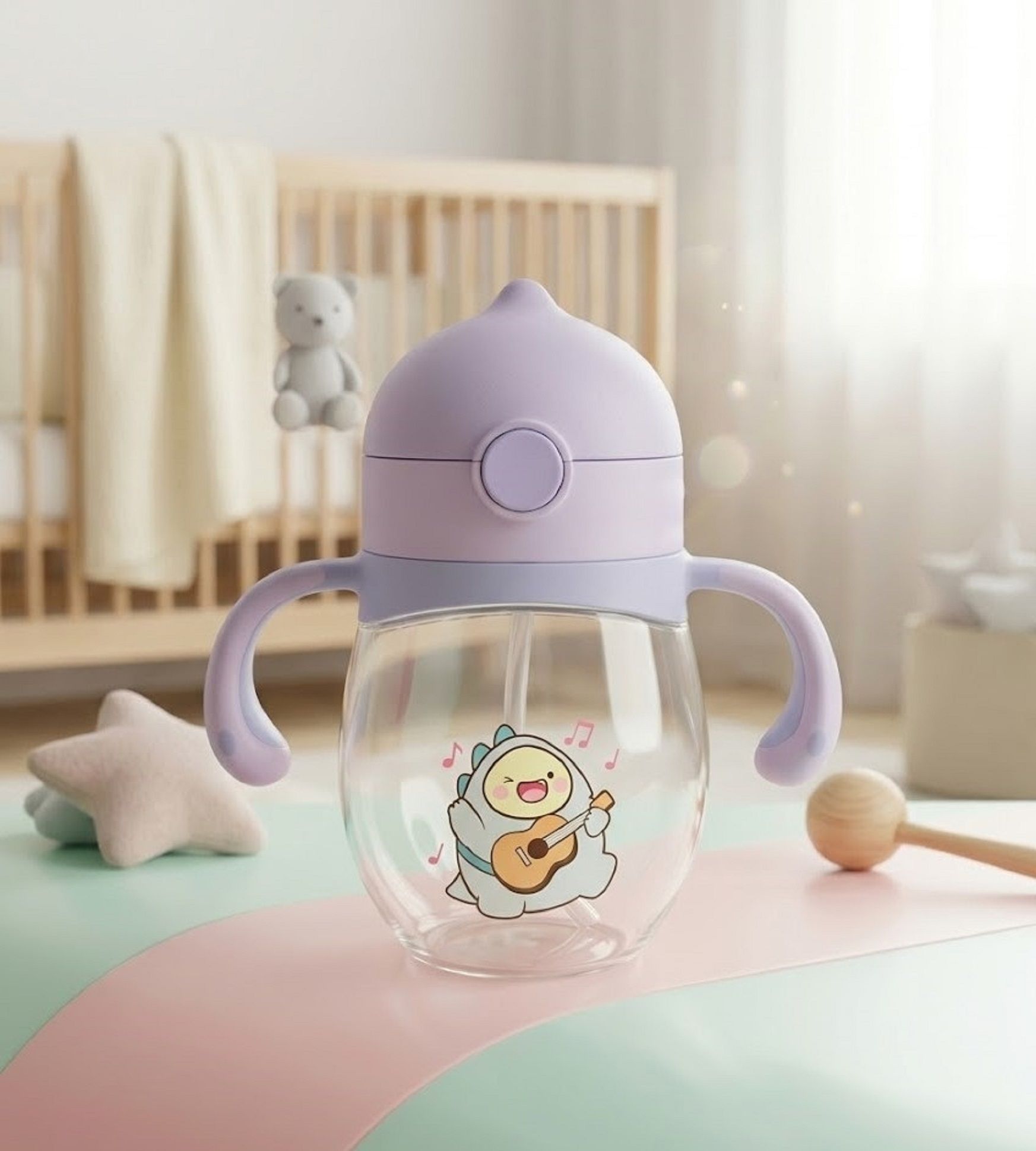the cheeky kidzz Baby Straw Sipper Cup with Dual Handles | Leakproof | BPA Free-picture-24