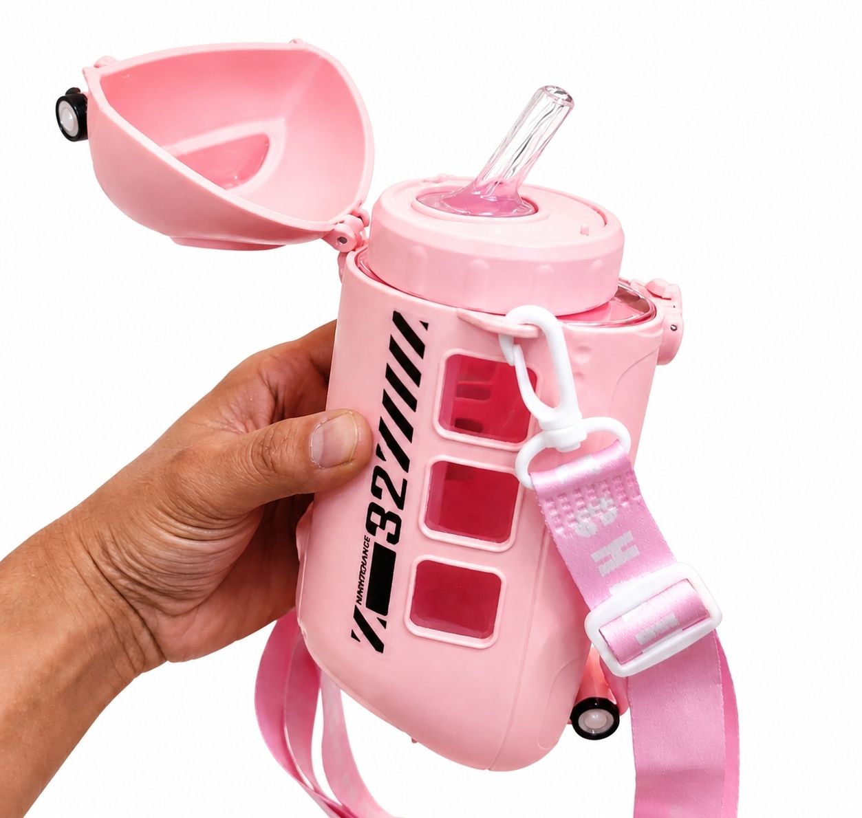 sn royal touch Water sipper bottle for kids pink colour metro train toys-picture-16