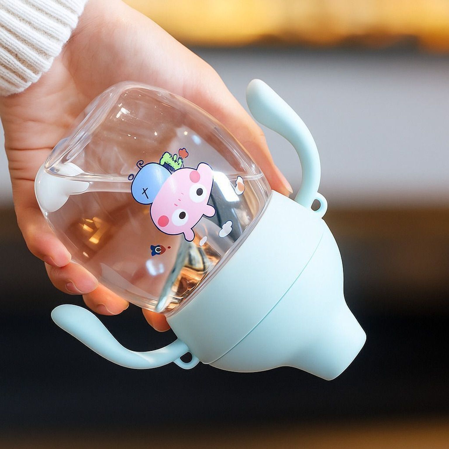 cursive letter_ly Baby Sipper/Sippy Cup 340ml, Anti-Spill Design |Soft Silicone Spout & Straw 6m+-picture-25