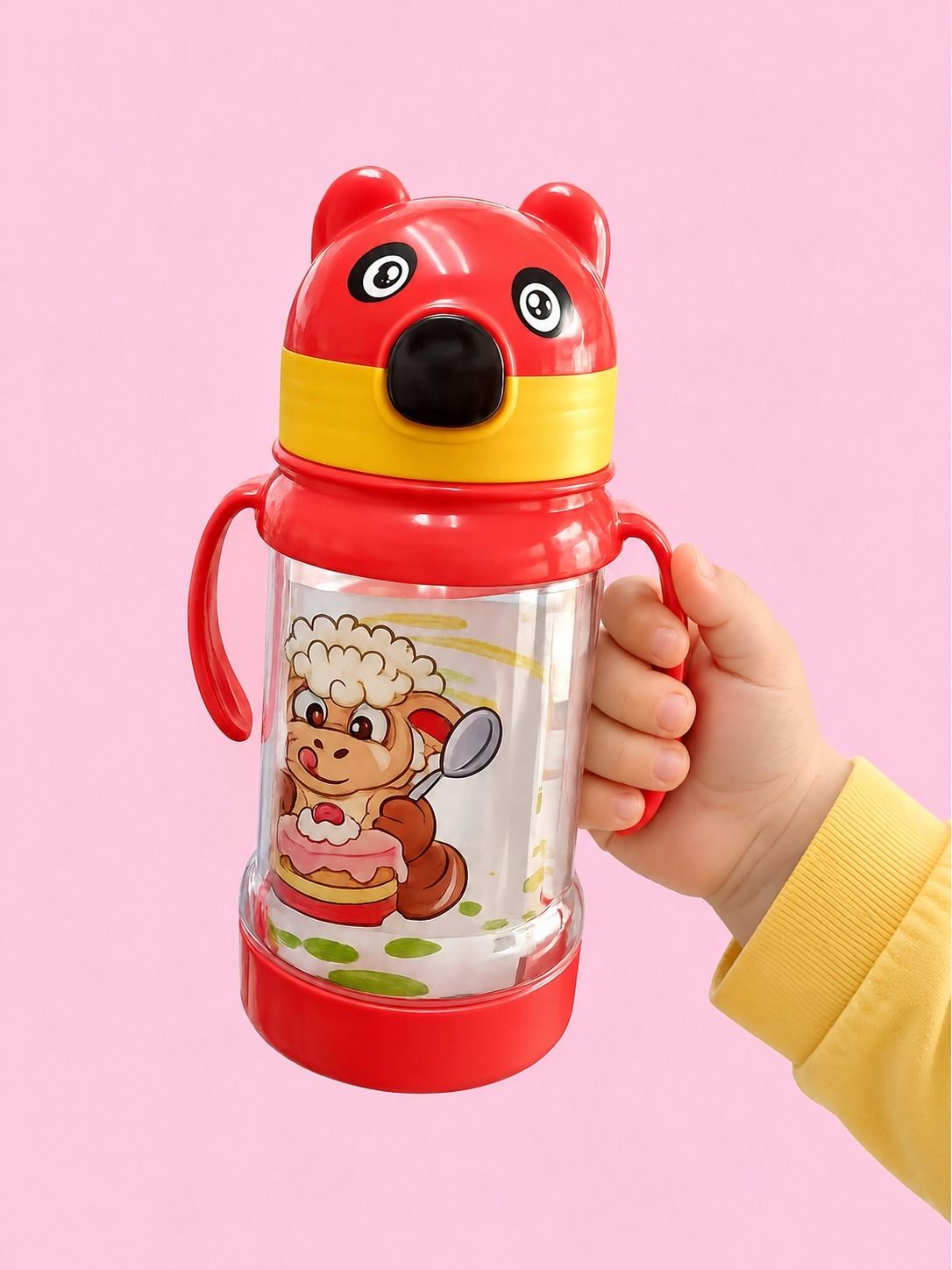 sstraders Kids Cartoon Design Sipper Cup with Easy-Grip Handles Baby Sipper Bottle-picture-37