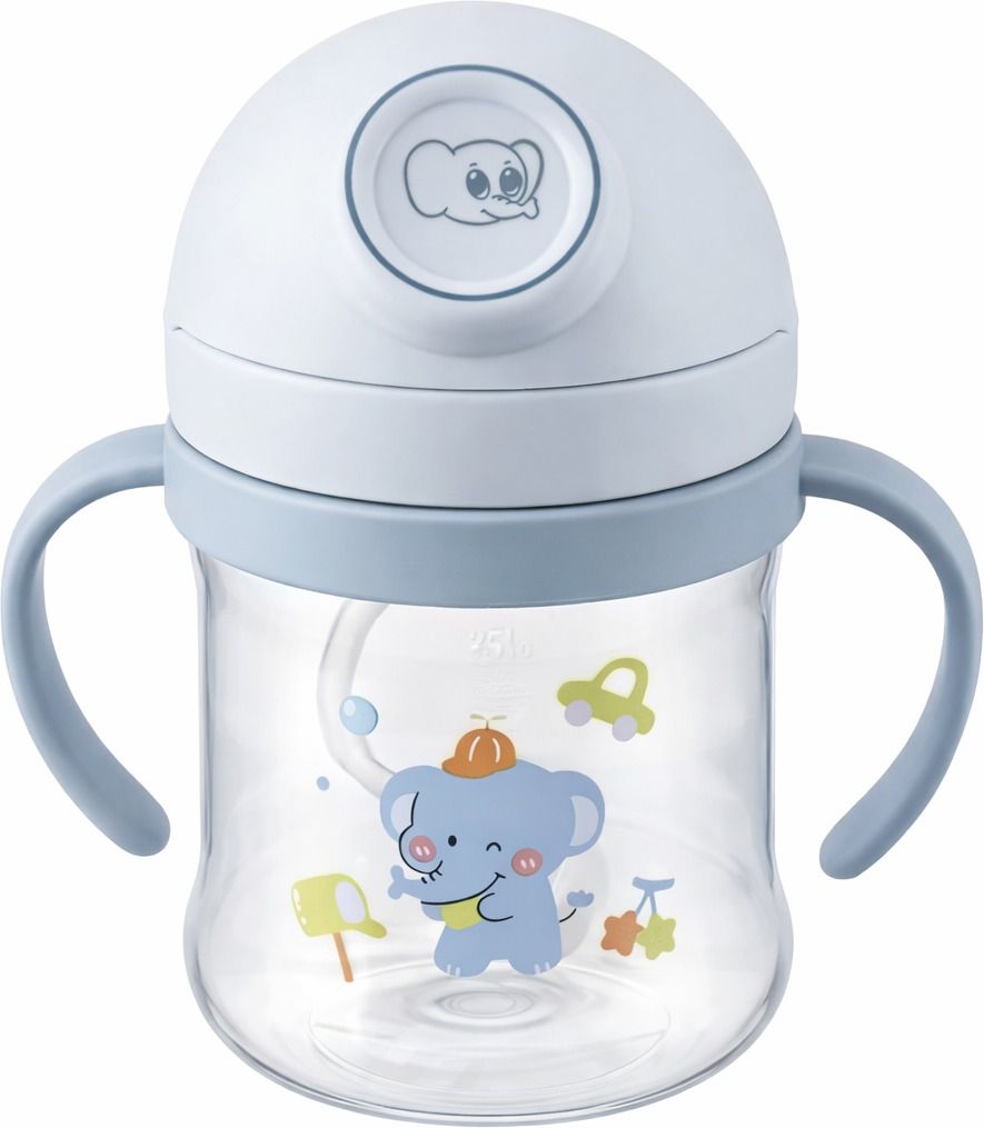 Eco-friendly Baby Water Bottle For Kids With Soft Silicone Straw-250ML-image-3