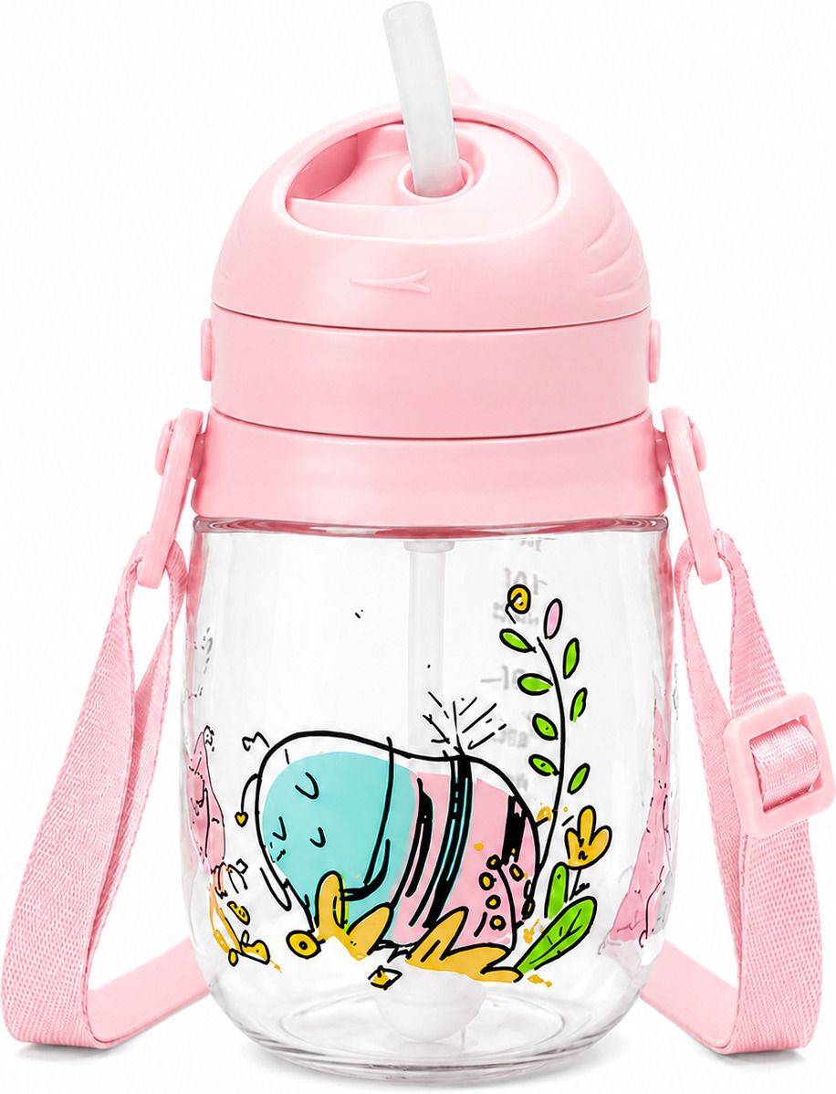 shoppizone 240ml 360° Rotating Lid Weighted Straw Baby Sipper Cup with Adjustable Strap-picture-22