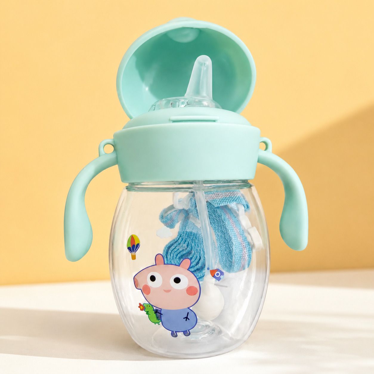 Baby Sippy Cup with Soft Straw and Dual Handles-image-34