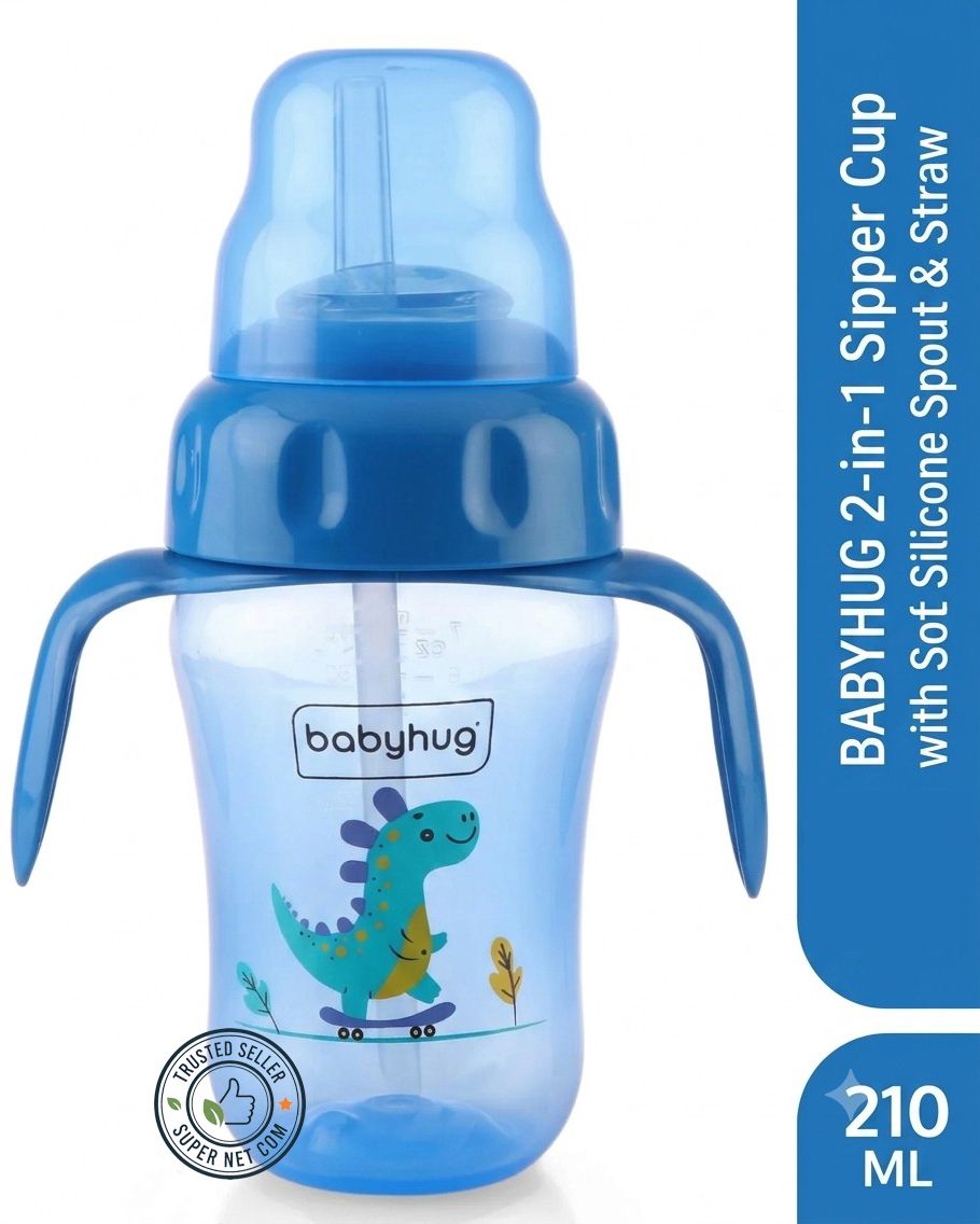 Dolphine 2-in-1 Sipper Cup with Silicone Spout & Straw with Easy Grip Handles-image-32