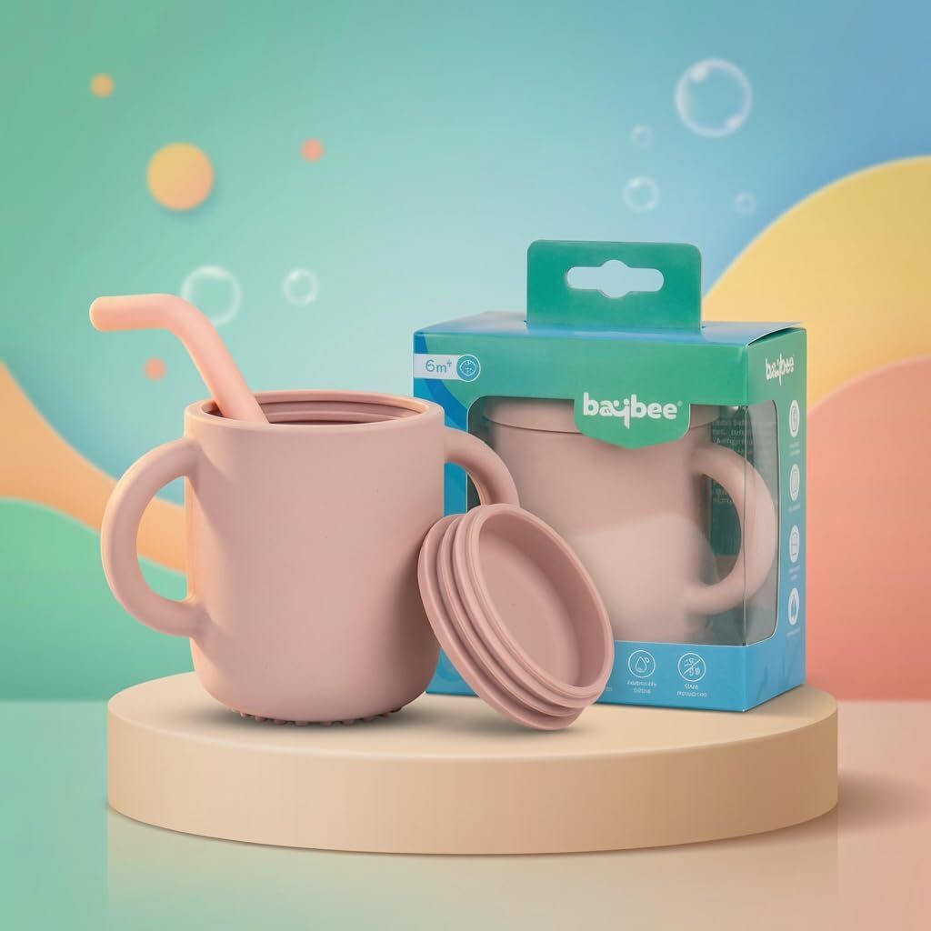 Sipper cup BPA free convertable for toddler kids , soft spout straw mug-image-35