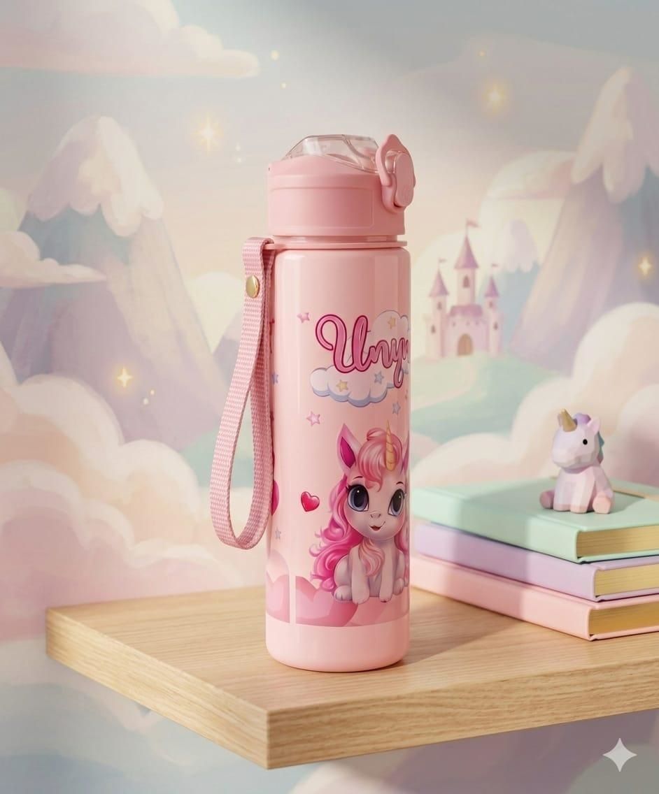 krishav Kids Water Bottle – Leak Proof BPA Free Cartoon Print School Sipper 900 ml-picture-24