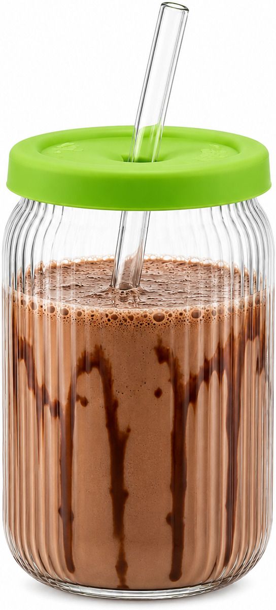 sharuja 300ML Glass Tumbler with Straw-picture-3