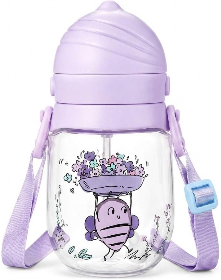 shoppizone 240ml 360° Rotating Lid Weighted Straw Baby Sipper Cup with Adjustable Strap-picture-13
