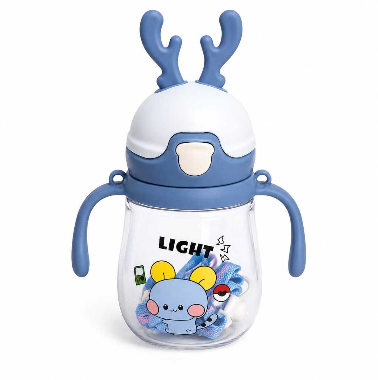 Kids Spill-Proof Sippy Cup with Handles, Flip Straw & Cute Duck Design-image-11