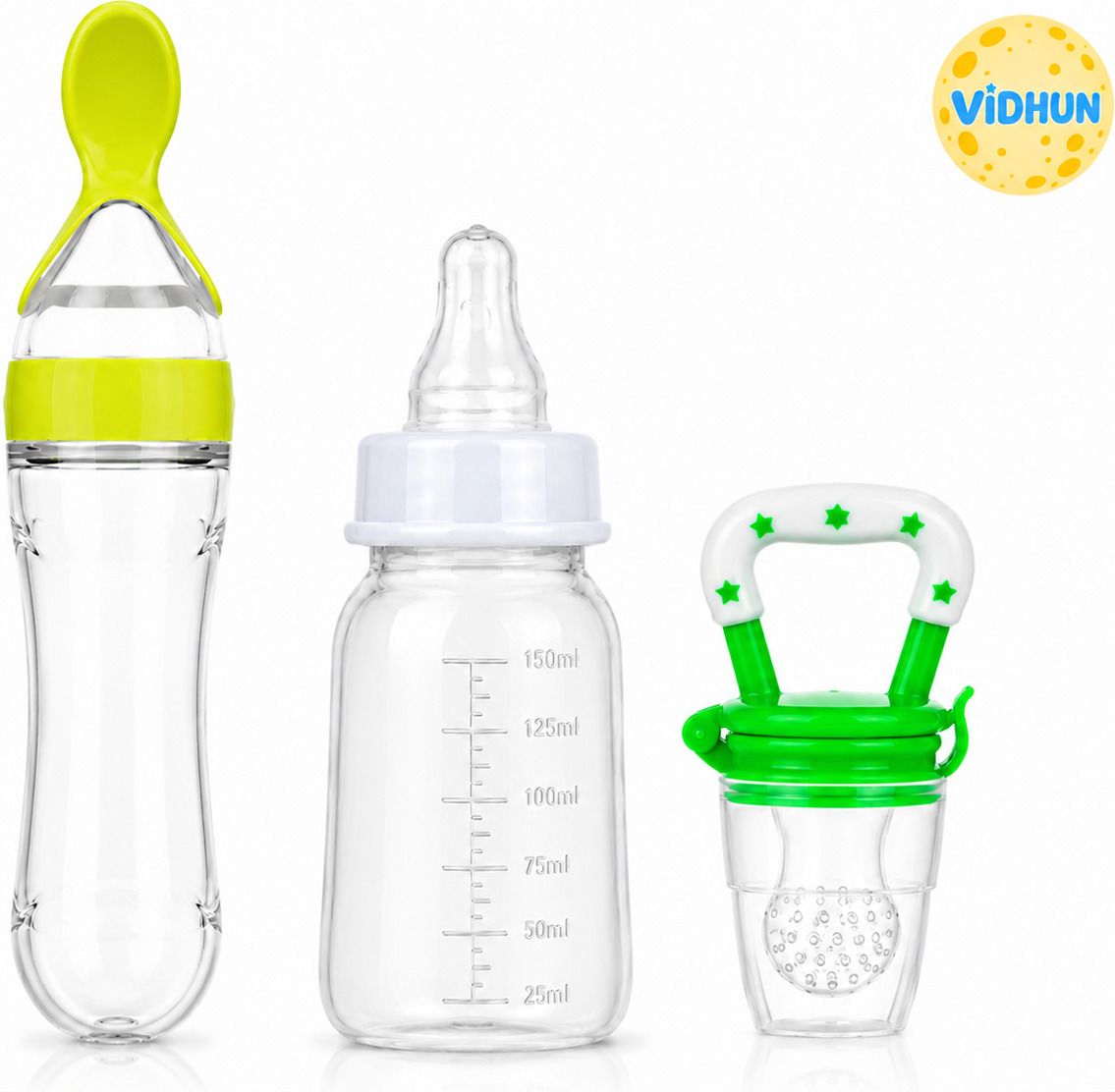vidhun Baby Feeding Bottle 125 ml with Spoon Bottle & Fruit Feeder-picture-11