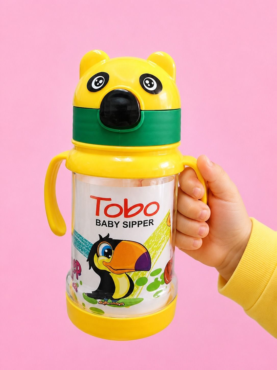 sstraders Kids Sipper Bottle with Straw & Flip Top Lid | Soft Silicone Straw & BPA-Free-picture-30