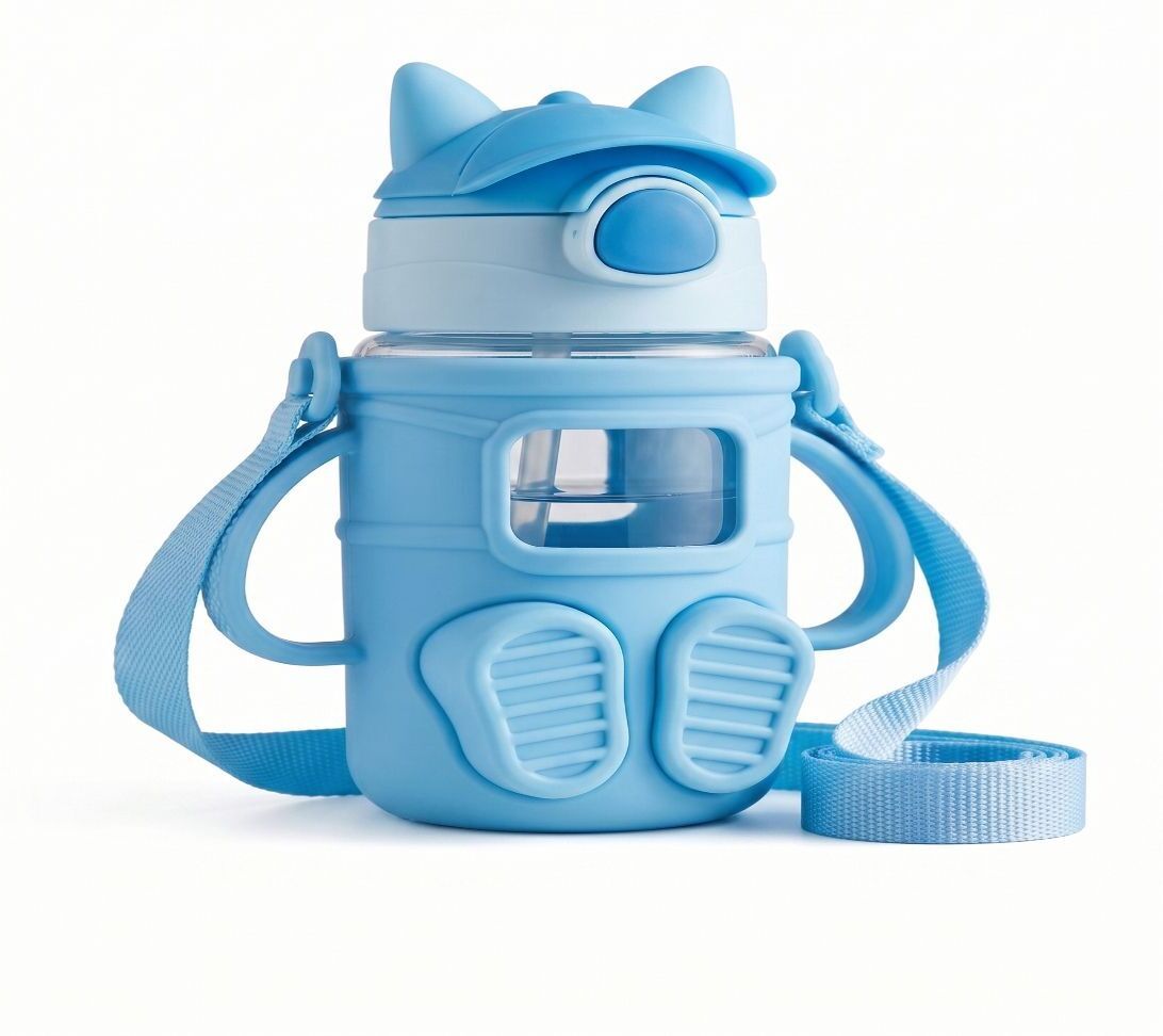 aaurika Kids Cartoon Sipper Bottle with Strap-picture-10