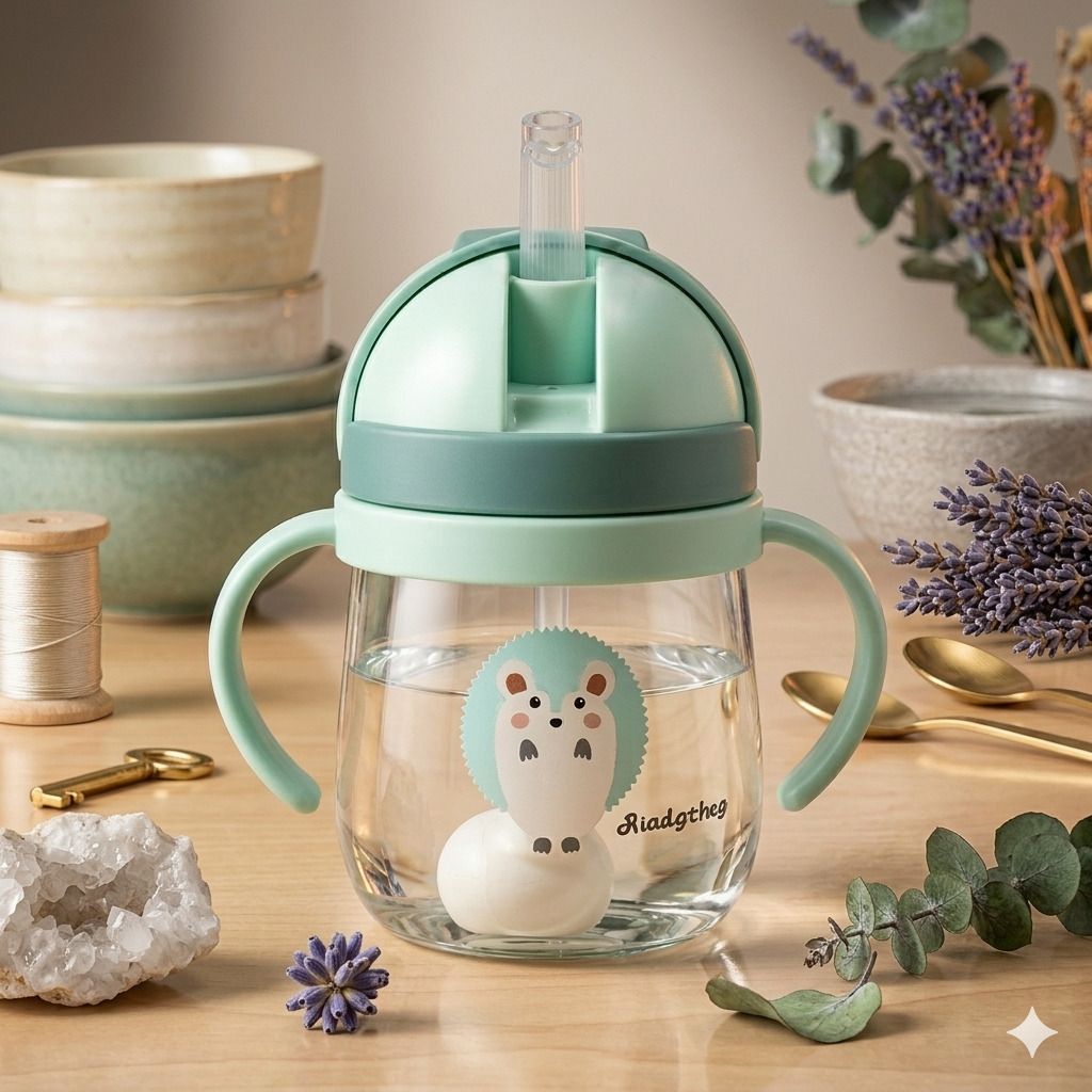 Baby Straw Cup Leakproof Toddler Sipper Bottle BPA Free 250ml-image-2