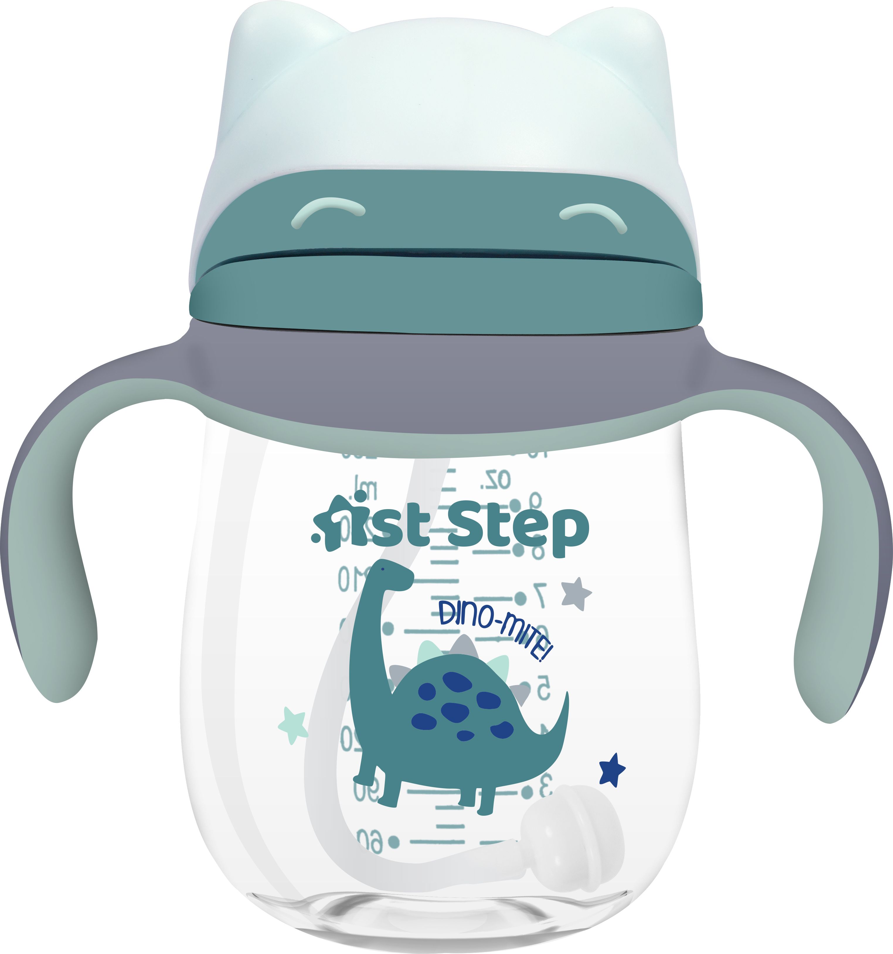 TRITAN Anti-Spill Soft Silicone Weighted Straw Baby Sipper Cup with Twin Handle-image-27