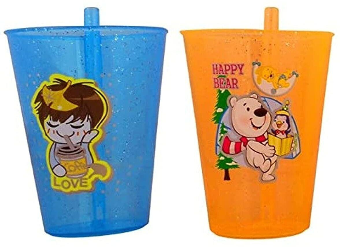 eagean Plastic Sipper Glass with Straw for Kids Easy to sip The Water-picture-20