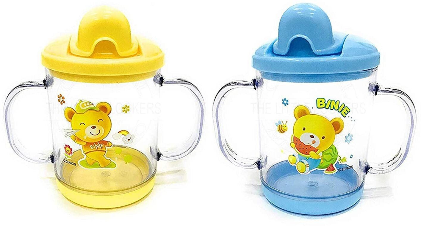 Sipper Cup with Twin Handle for Easy Grip Anti Spill Sippy Cup with Spout for Baby & Kids Water/Juice Training Sipper BPA Free 200ML (Pack of 2)-image-44