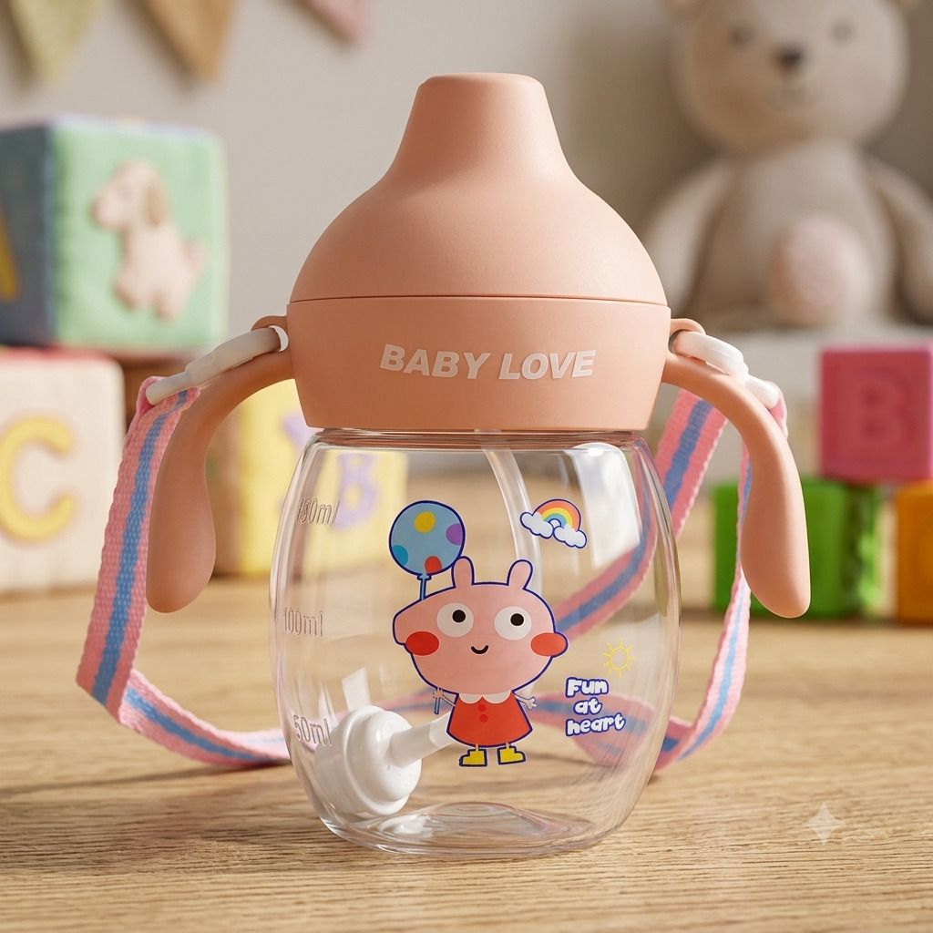 my face true nature Baby Sipper Bottle | Anti Spill Toddler Water Bottle with Straw & Handle | 150ml-picture-20