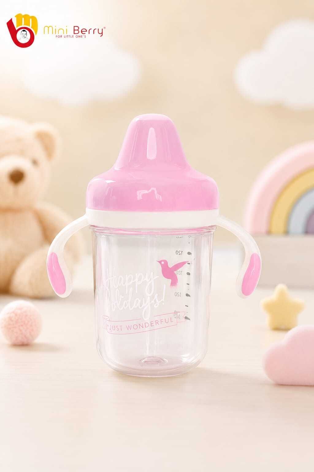 mini berry Baby Training Sippy Cup with Soft Silicone Spout & Easy Grip Handles | BPA Free-picture-27