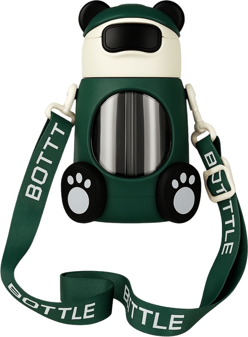 guchigu Kids Sipper Water Bottle for Baby, Leak-Proof, BPA-Free (Green, 550ml)-picture-17