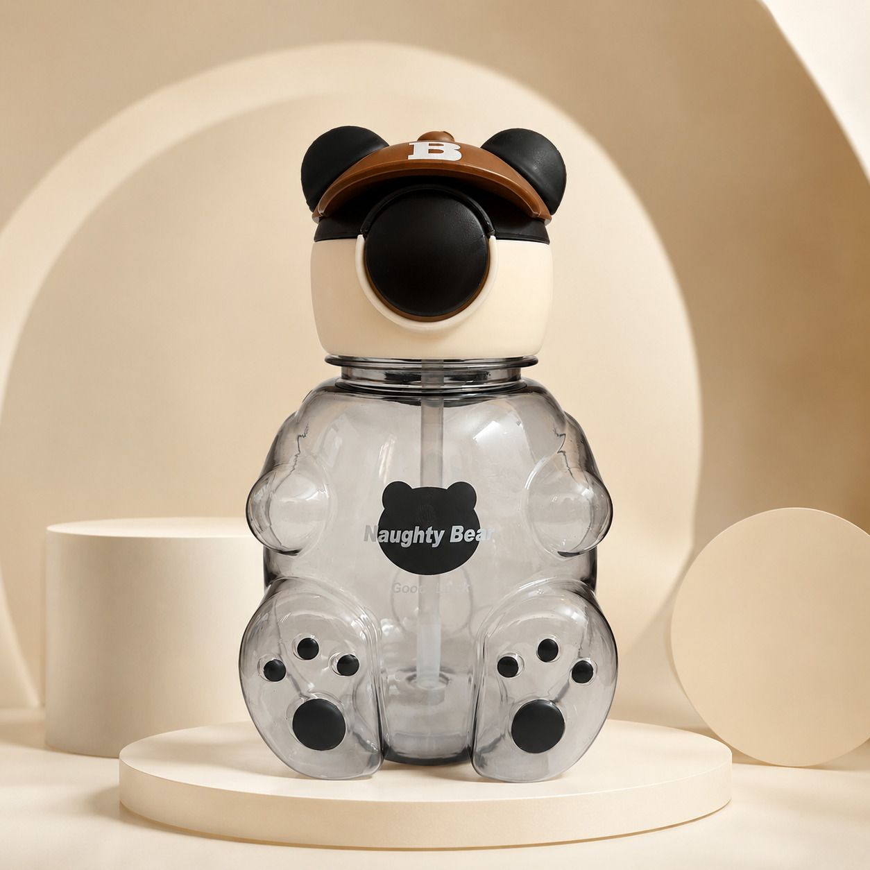 shree radhey Cute Naughty Bear Shape Water Bottle for Kid-picture-47