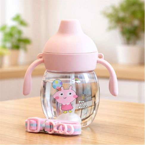 coverbrown Baby Sipper/Sippy Cup 340ml, Anti-Spill Design |Soft Silicone Spout & Straw,-picture-29