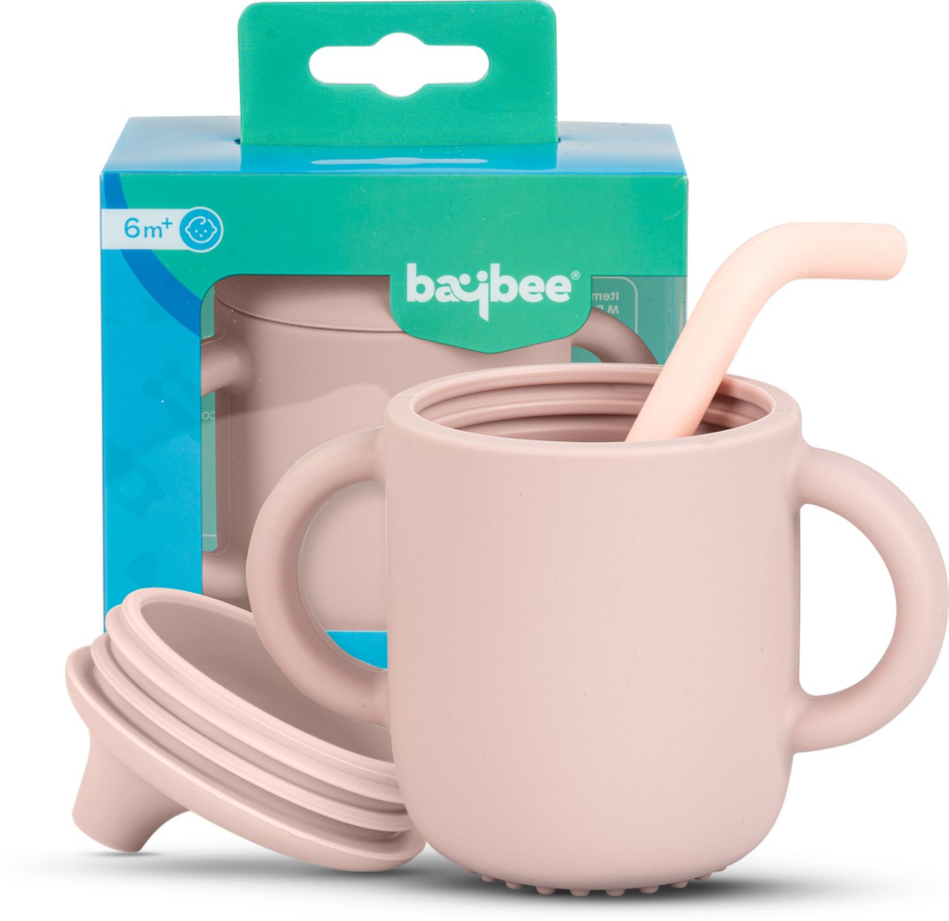 BPA-Free Baby Training Silicone Sippy Cup, Baby Sipper Cup with Straw and Lid-image-36