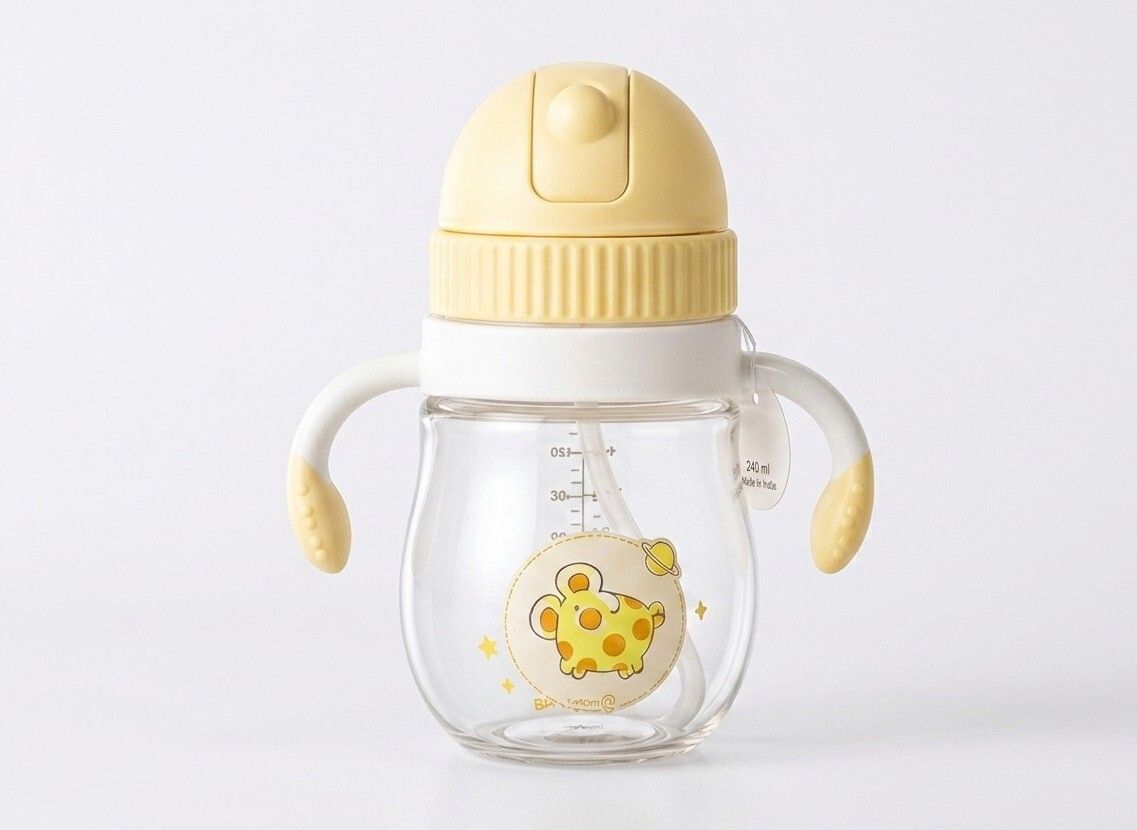 shoppizone 240ml Weighted Straw Sipper Cup with Handle & Strap BPA Free Baby Cup-picture-24