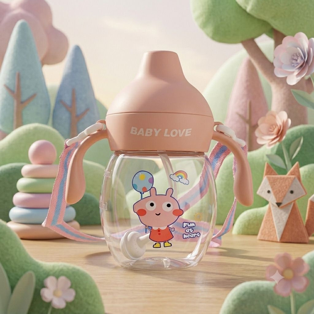 my face true nature Baby Sipper Bottle with Handle Toddler Water Bottle with Straw | Kids Sippy Cup-picture-11