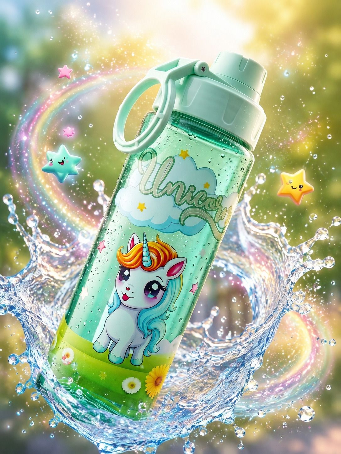 home lane Cute Unicorn Kids Sipper Bottle 500ML-picture-45