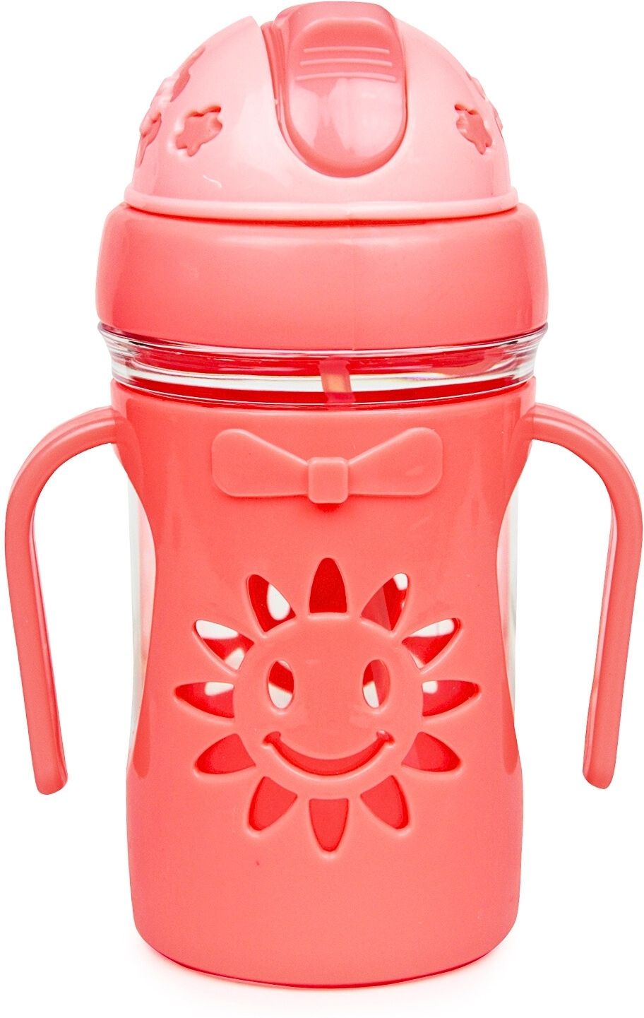neska moda Twin Handle With Silicon Straw Drinking Sippy Cup/Sipper For Toddler/Kids-250 Ml-picture-11