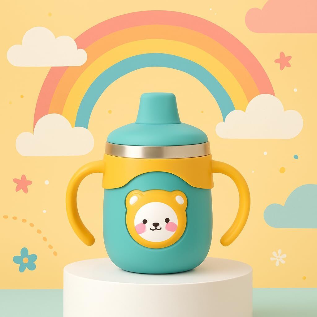 kiyaan Stainless Steel Sipper Bottle with Straw 260ml for Travelling Sipper for Kids-picture-11