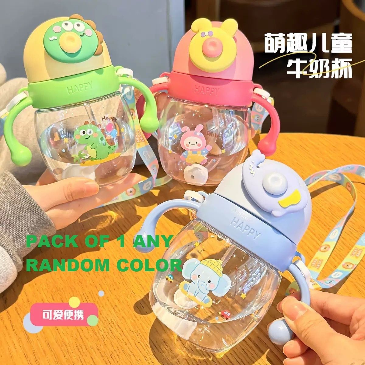 kiyaan Sippy Cups with Soft Silicone Straw, Training Cup for Kids,Water Bottle-picture-2