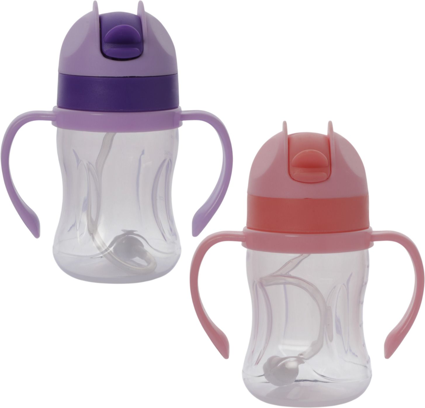 nabhya 2pc Transparent 200ml Spill-Proof Toddler Sippy Cup With Gravity Ball Straw-picture-16
