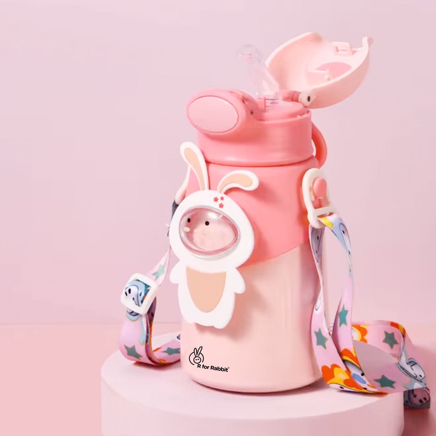 r for rabbit Steebo Zoobie SS Sipper Water Bottle | Leak-Proof With Food-Grade Silicone Straw-picture-8